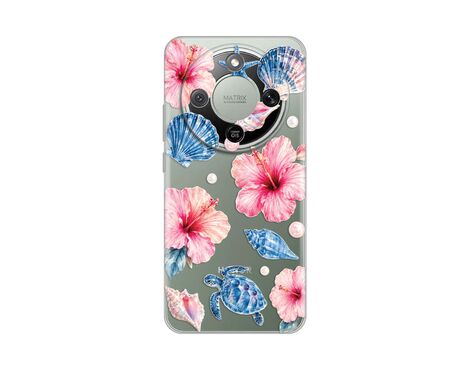 Silikonska futrola PRINT Skin - Huawei Honor Magic 8 Lite Hibiscus Sea.