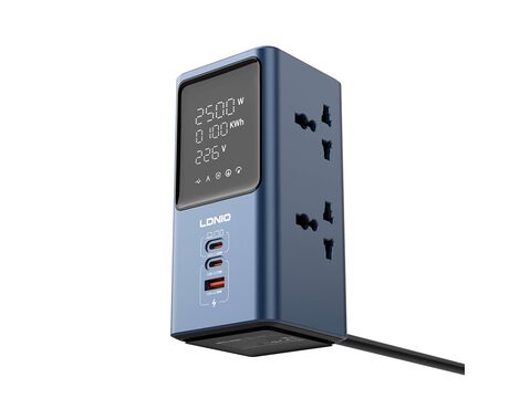 Produzni kabl LDNIO SC2 7-In-1 4 uticnice 2xPD 1xUSB GaN 45W 2m.