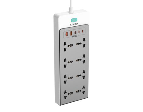 Produzni kabl LDNIO SC4 13-IN-1 8 uticnica 2xPD 2xUSB 1xLightning GaN 65W 2m.