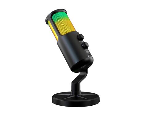 Mikrofon YU6 RGB crni.