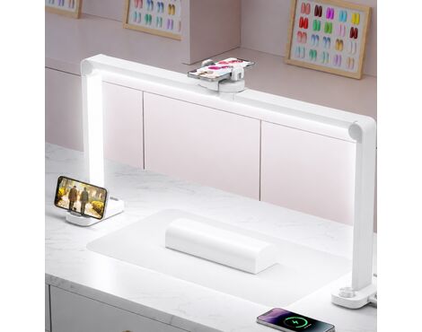 Stona LED lampa F-800E bela.