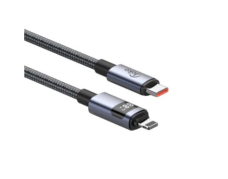 Data kabl KONFULON DL95, LCD displej (ekran) Display, 27W, Type C na Lightning 1m.