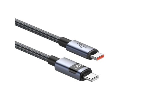 Data kabl KONFULON DL96, LCD displej (ekran) Display, 100W, Type C na Type C 1m.