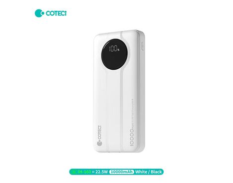 Univerzalna Back Up Baterija prenosiva baterija Coteci 22.5W iH-160 10000mAh bela.