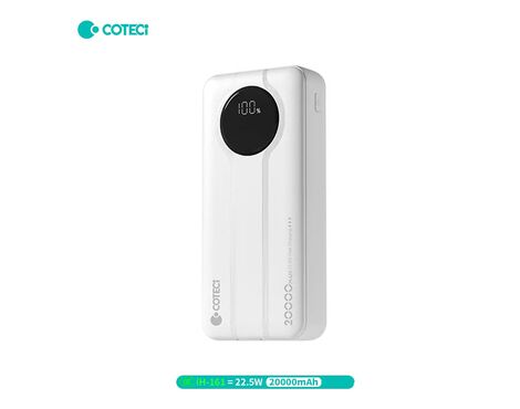 Univerzalna Back Up Baterija prenosiva baterija Coteci 22.5W iH-161 20000mAh bela.