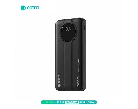 Univerzalna Back Up Baterija prenosiva baterija Coteci 22.5W iH-160 10000mAh crna.