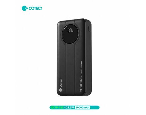 Univerzalna Back Up Baterija prenosiva baterija Coteci 22.5W iH-161 20000mAh crna.