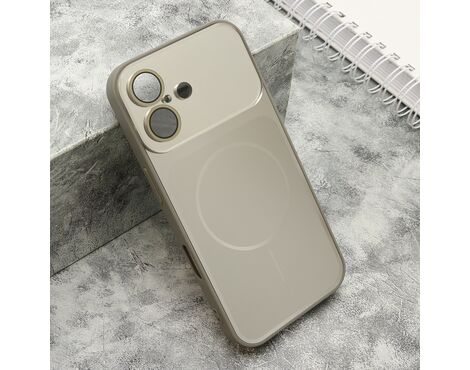 Futrola COLOR METAL MagSafe II - iPhone 16 (6.1) srebrna (MS).