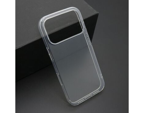 Silikonska futrola ultra tanka (skin) PROTECT - iPhone 17 Pro/iPhone 18 Pro (6.3) providna (bela) (MS).