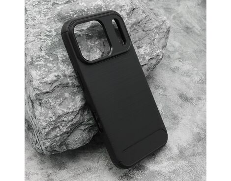 Silikonska futrola BRUSHED - iPhone 17 Pro (6.3)/iPhone 18 Pro (6.3) crna (MS).