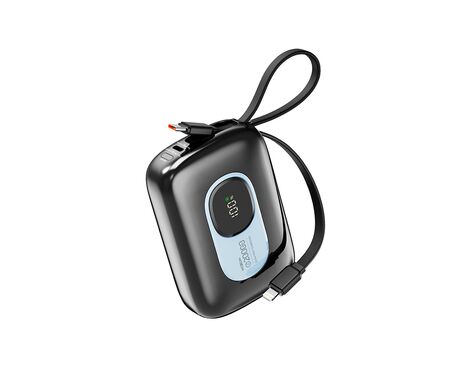 Univerzalna Back Up Baterija Moxom Mini Portable Dual Cable MX-PB208 22.5W Fast charging 20000mAh sivi (MS).
