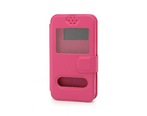 Futrola na preklop univerzalna - mobilni telefon 4.3-4.5" pink.