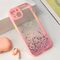 Futrola Frame Glitter - iPhone 15 roze.