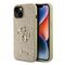 Futrola Guess Hc Fixed Glitter 4G Big Metal Logo - iPhone 15 zlatna (GUHCP15SHG4SGD).