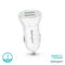Auto punjac Pluginn PI-35 2xUSB, 2.4A sa lightning kablom beli.