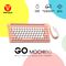 Combo mis tastatura wireless Fantech WK-897 GO Mochi80 narandzasti.