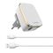 Kucni punjac LDNIO A1204Q Quick Charge 3.0 USB 5V 2.4A sa micro USB kablom beli.
