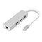 Adapter Type C na 3 USB 3.0 + RJ45 Gb JWD-T5 srebrni.