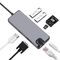 Adapter Type C na RJ45 (LAN) HDMI VGA 2xUSB 3.0 PD SD microSD 8u1 JWD-TC32.