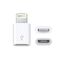 Adapter OTG micro USB na iPhone lightning beli.