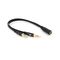 Kabl splitter 3.5mm - mikrofon I zvucnike crni.