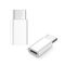 Adapter OTG micro USB na Type C beli.