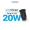 Auto punjac Teracell Evolution TC-10 PD 20W, USB QC3.0 15W sa Type C kablom crni.