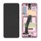 LCD displej (ekran) - Samsung G980F Galaxy S20 + touchscreen + frame Cloud Pink (no front cam) Service Pack ORG/GH82-31432C.