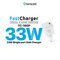 Kucni punjac Teracell Evolution TC-16GP, GaN, PD 3.0, 30W sa PD Type c kablom beli CE.