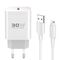 Kucni punjac KONFULON C87c, 30W, sa Type C na iPhone lightning kablom beli.