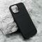 Silikonska futrola BRUSHED - iPhone 15 crna (MS).