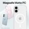 Futrola Magsafe mat PC - iPhone 16 Pro bela.
