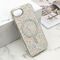 Futrole GLAM GLOW MagSafe - iPhone 16e srebrna (MS).