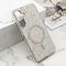 Futrole GLAM GLOW MagSafe - Samsung A556 Galaxy A55 5G srebrna (MS).