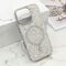Futrole GLAM GLOW MagSafe - iPhone 16 Pro (6.3) srebrna (MS).