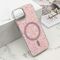 Futrola GLAM GLOW MagSafe - iPhone 13 (6.1) roze (MS).