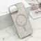 Futrola GLAM GLOW MagSafe - iPhone 15 srebrna (MS).