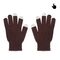 Rukavice - touch screen RY M (22cm) braon.