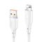 Data kabl KONFULON DC64, 3A, USB iPhone Lightning beli 1m.