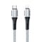Data kabl KONFULON DC35 PD 20W Super Fast Charge Type C na lighting sivi 1m.