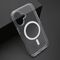 Futrola COLOR FRAME MagSafe - iphone 16 (6.1) srebrna (providna) (MS).