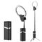 Tripod + LED ring lampa multifinkcionalna sa postoljem crna.