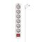 Produzni kabl sa prekidacem 6 uticnice 3m Max MPS-106SB-3M Beli.