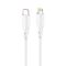 Data kabl KONFULON DC66, 27W, Type C na Lightning beli 1m.