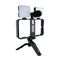 Mini tripod AY-49X-2 sa LED svetlima i mikrofonom crni.