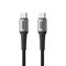 USB data kabl Superior SU-K103 pleteni Fast 100W 5A Type C na Type C 1m sivi (MS).