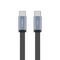 USB data kabl MOXOM MX-CB372 pleteni Fast 60W 3A Type-C na Type-C 1m crni (MS).