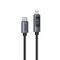 USB data kabl Superior SU-K107 pleteni Type-C na Lightning 3A 27W sa LED ekranom 1m crni (MS).