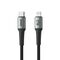 USB data kabl Superior SU-K109 pleteni 27W 3A Type-C na Lightning 2m crni (MS).