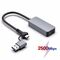 Adapter Type C - USB 3.0 JWD na 2.5Gbps Gigabitni LAN sivi.